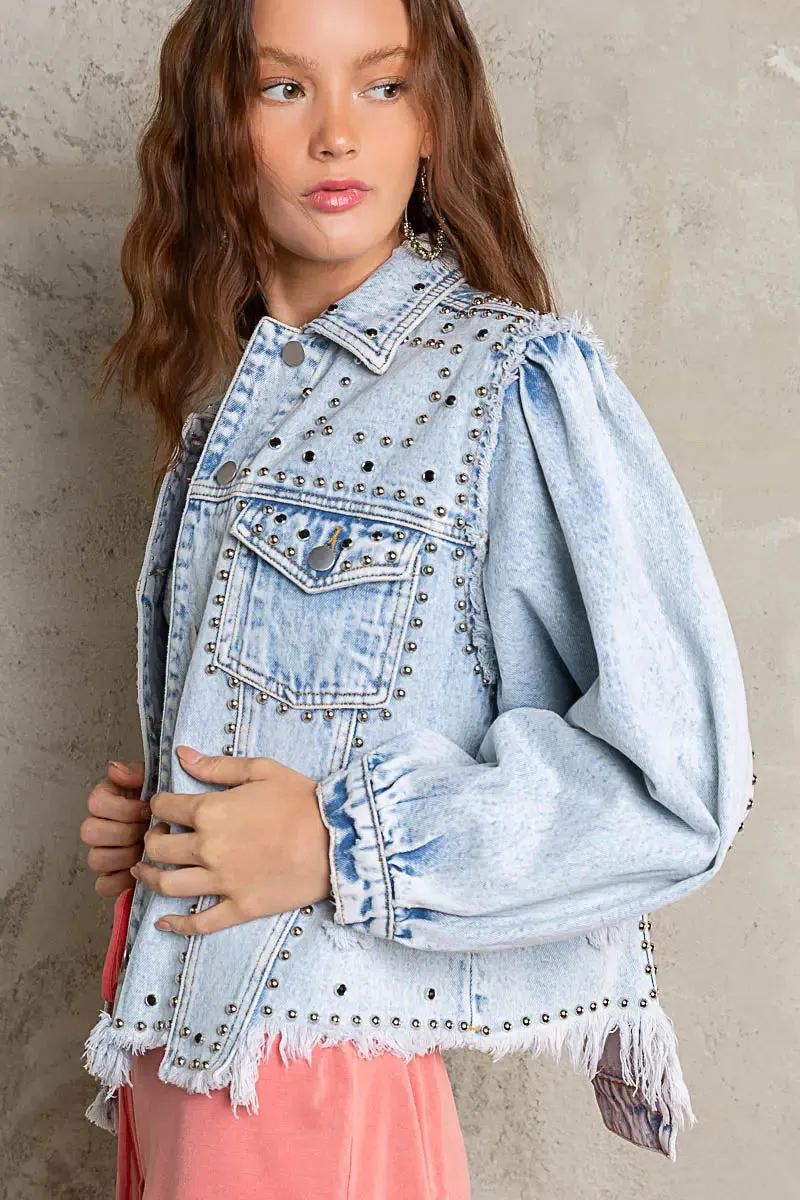 Pol Clothing Inc. Rustic Babe Jacket – Edgy Denim Meets Chic Style