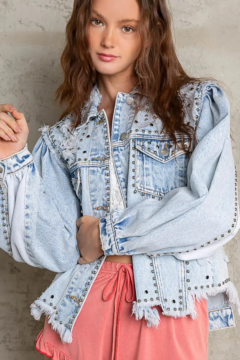 Pol Clothing Inc. Rustic Babe Jacket – Edgy Denim Meets Chic Style