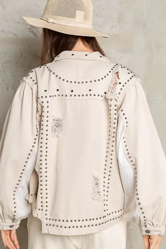 Pol Clothing Inc. Rustic Babe Jacket – Edgy Denim Meets Chic Style