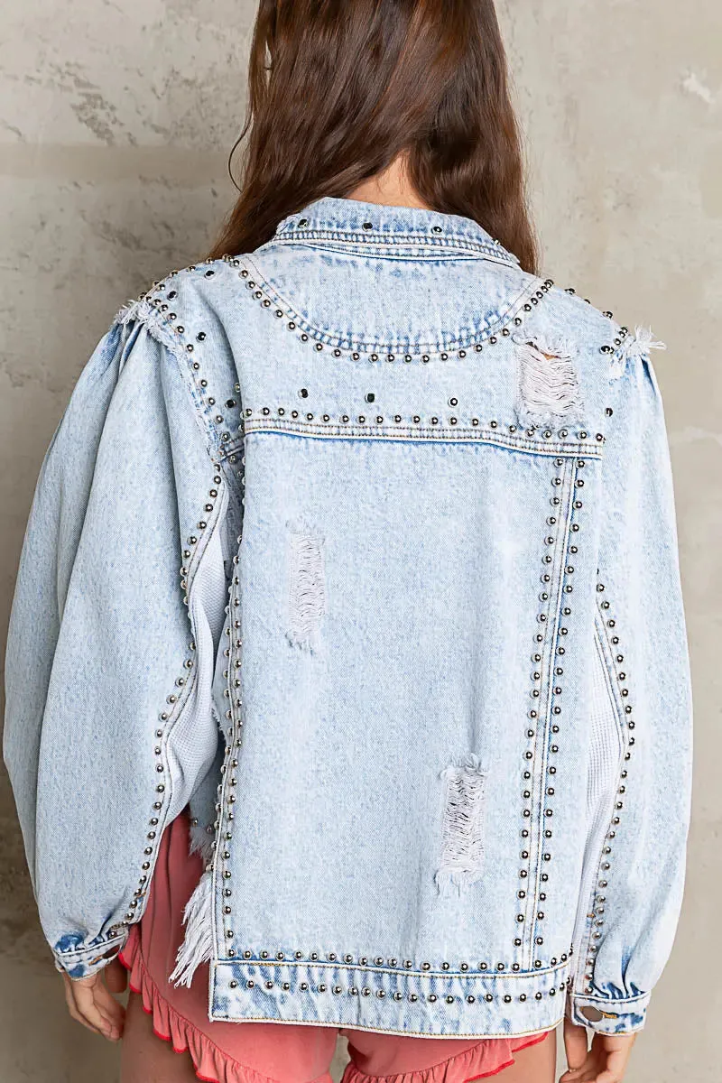 Pol Clothing Inc. Rustic Babe Jacket – Edgy Denim Meets Chic Style