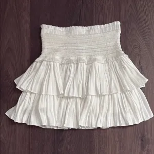 💗🎉Pookie and Sebastian 🎉💗 Mystra Silky Smocked Layered Skirt in white - small