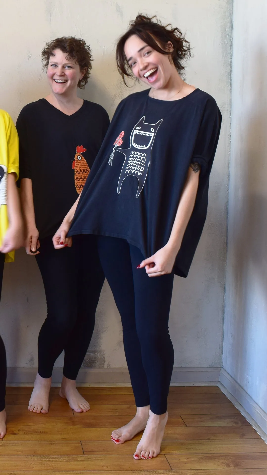 Printed V-Neck Boxy Tee (Multiple Prints)