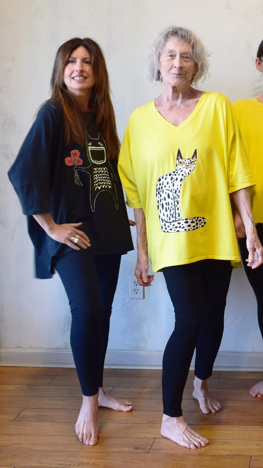Printed V-Neck Boxy Tee (Multiple Prints)