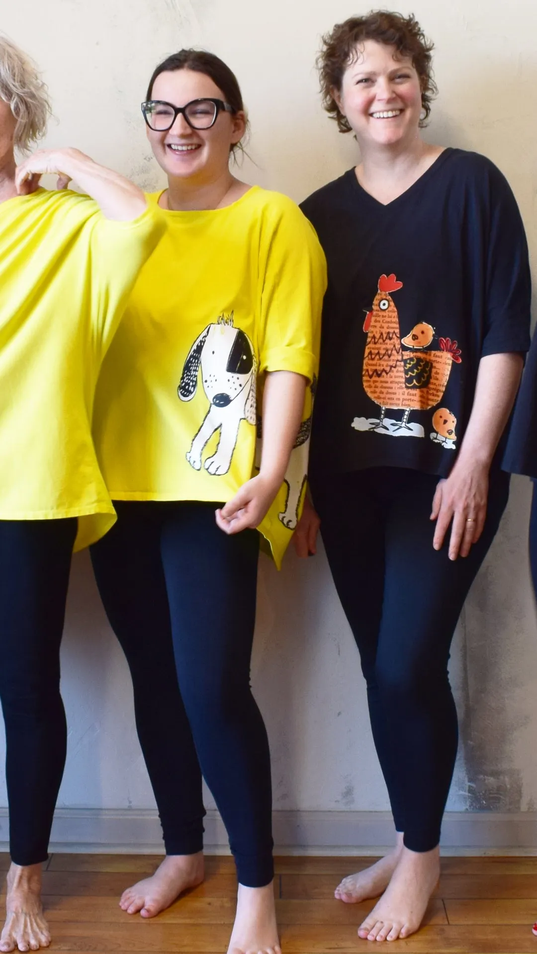 Printed V-Neck Boxy Tee (Multiple Prints)