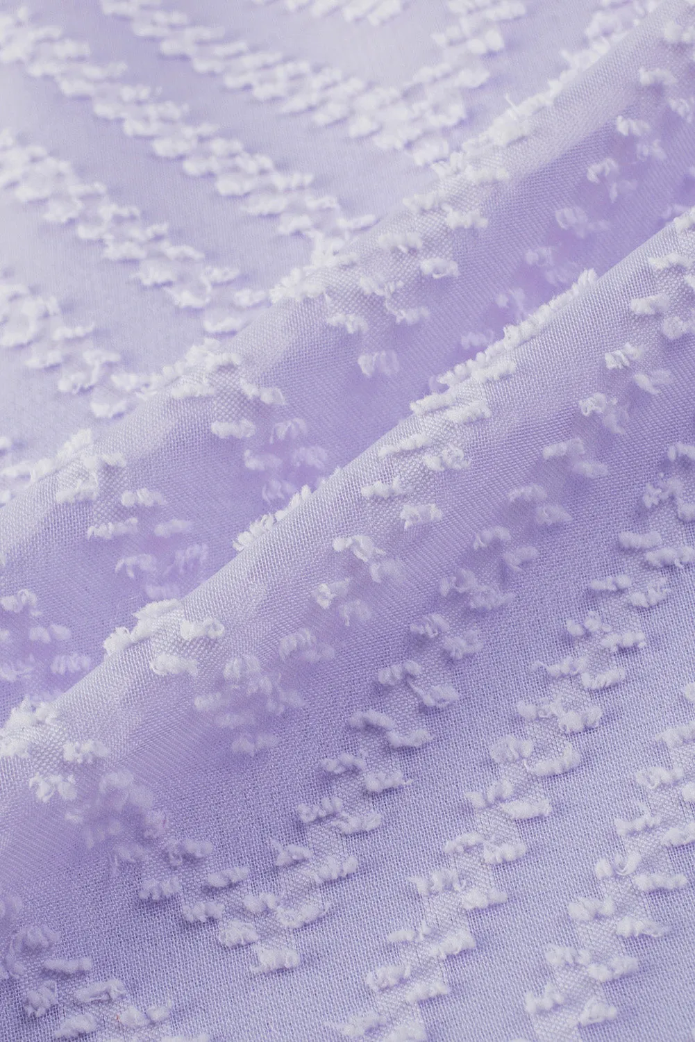 Purple Square Neck Puff Sleeve Babydoll Mini Dress