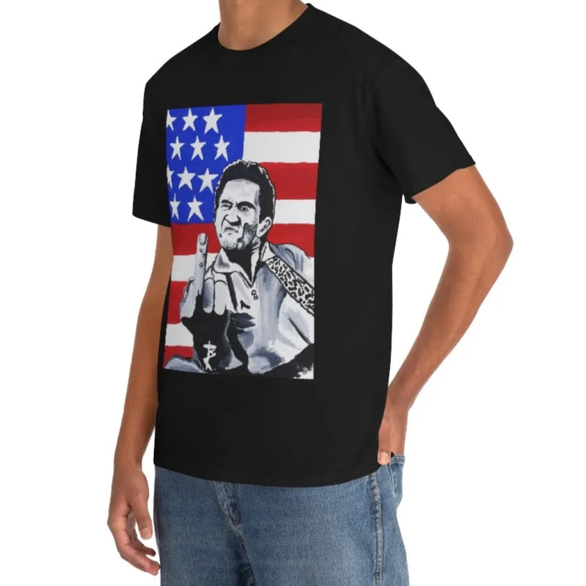 "Johnny Cash USA Flag" Unisex Tee
