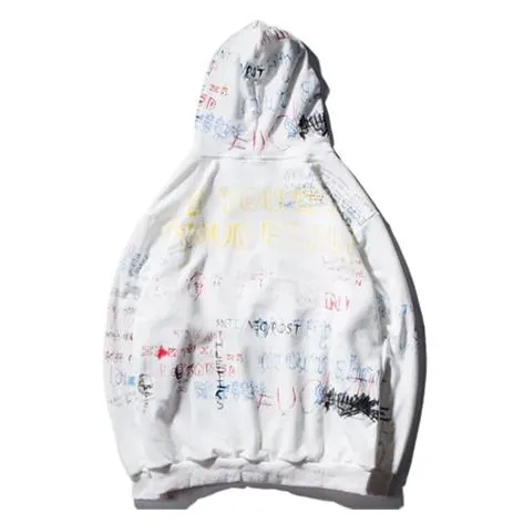 "THOUGHTS" Hoodies Sweatshirt Streetwear Blanc - URB1™