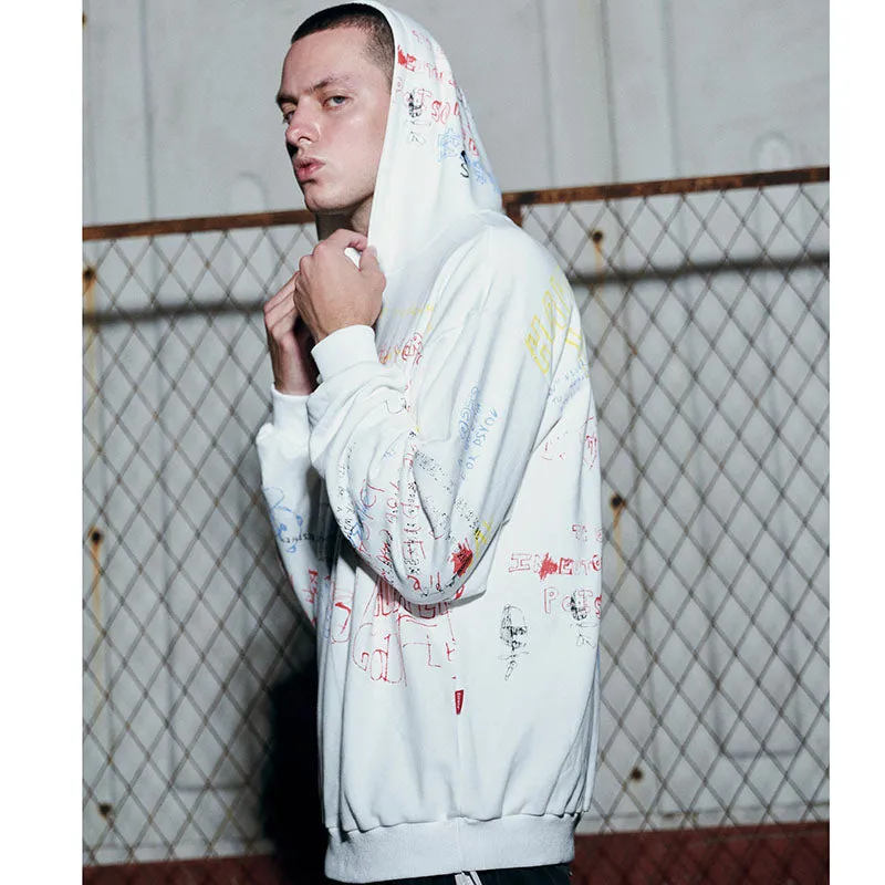 "THOUGHTS" Hoodies Sweatshirt Streetwear Blanc - URB1™
