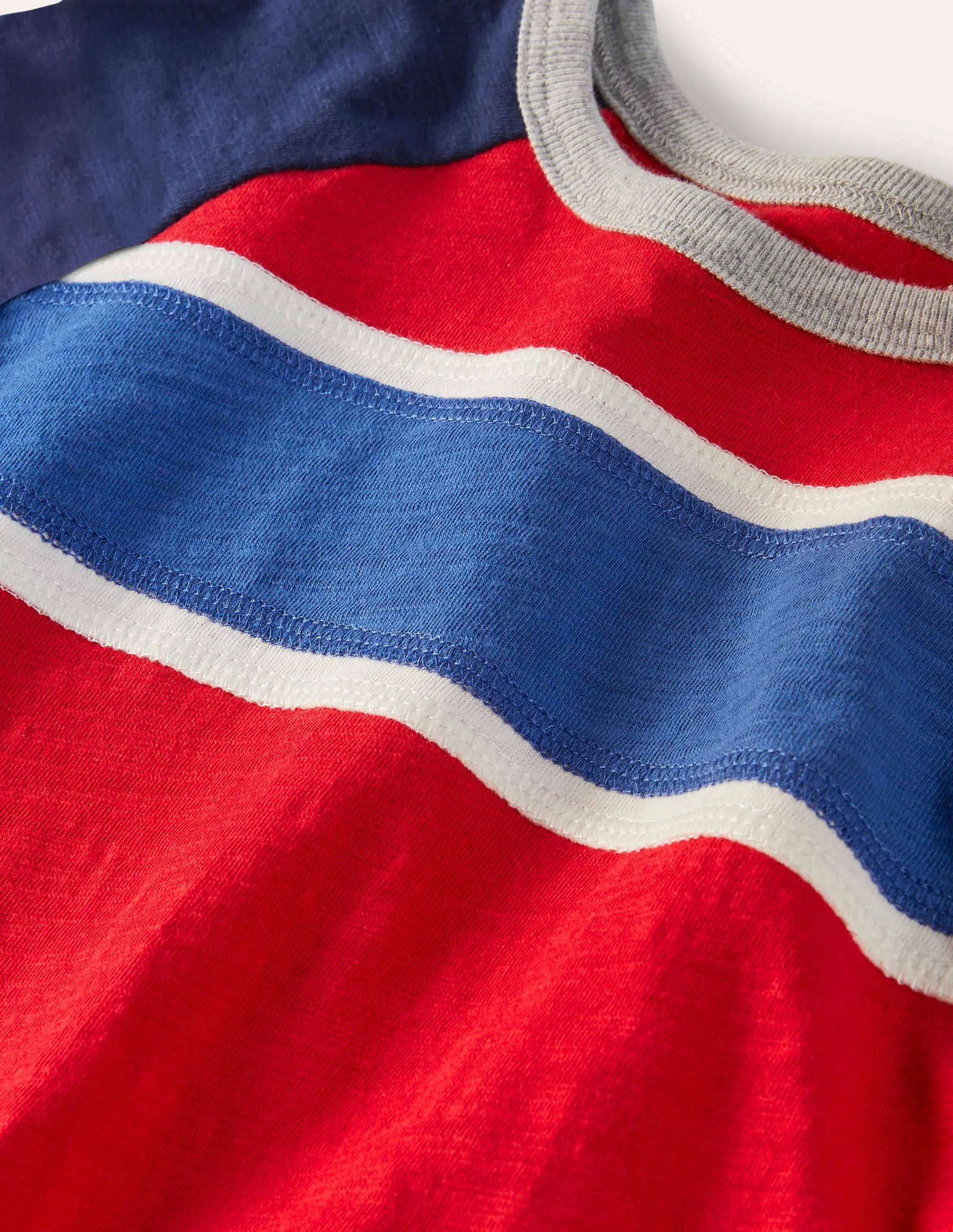 Raglan T-Shirt-Rocket Red/Starboard Blue