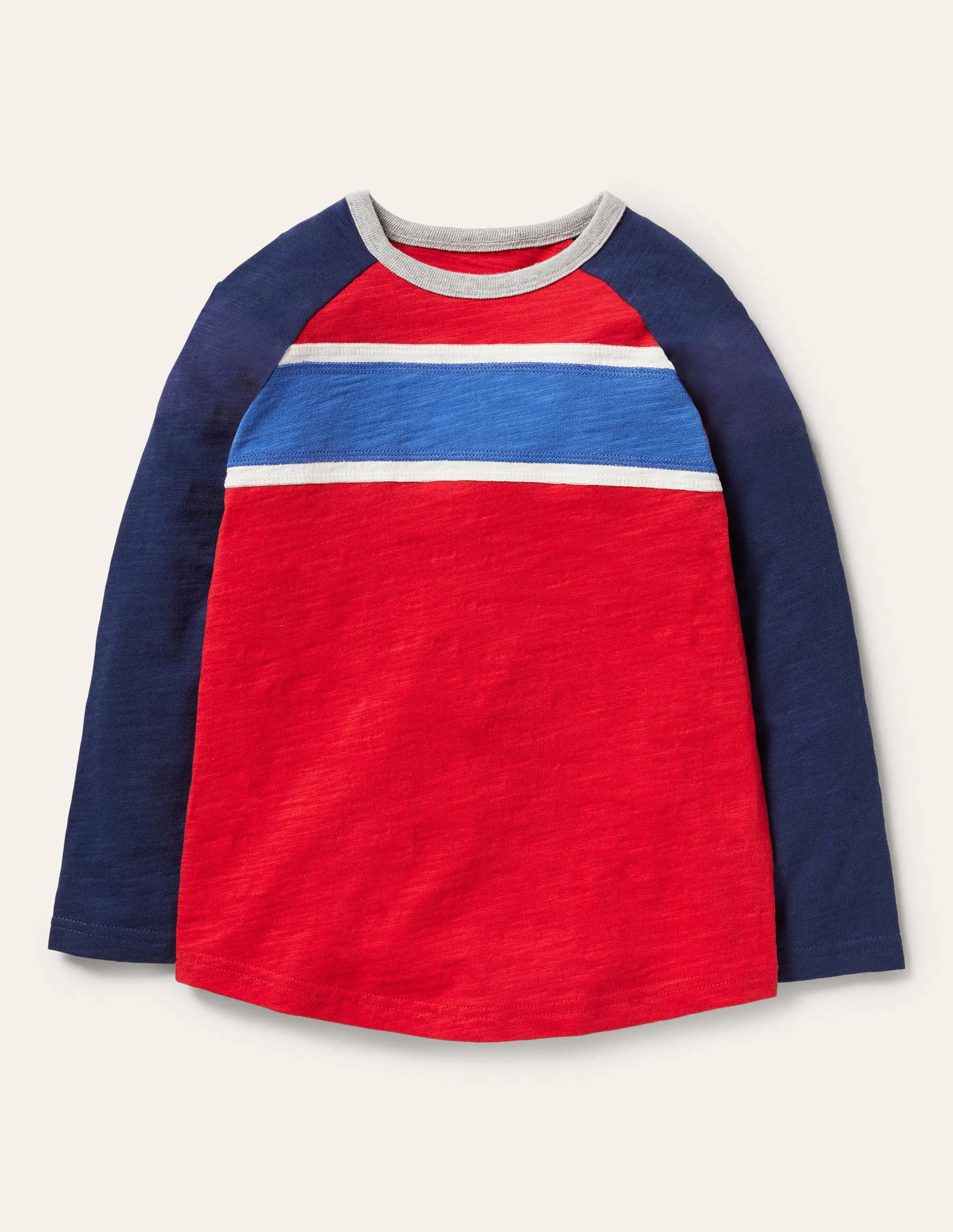 Raglan T-Shirt-Rocket Red/Starboard Blue