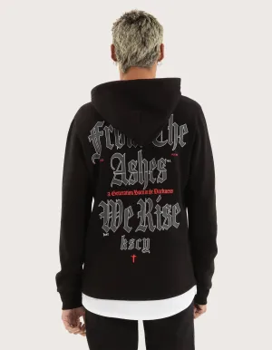 Realm Layered Hoodie Jet Black