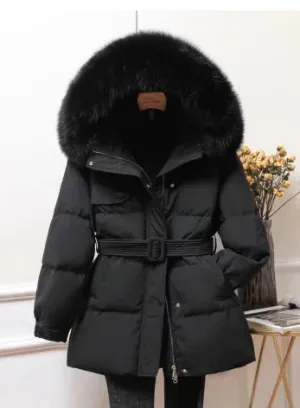 Removable-hood Corly winter jacket