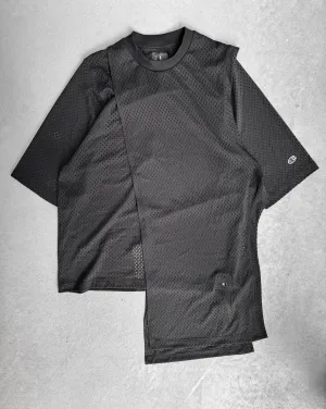 Rick Owens x Champion SS20 “TECUATL” Black Layered Mesh Toga T-shirt