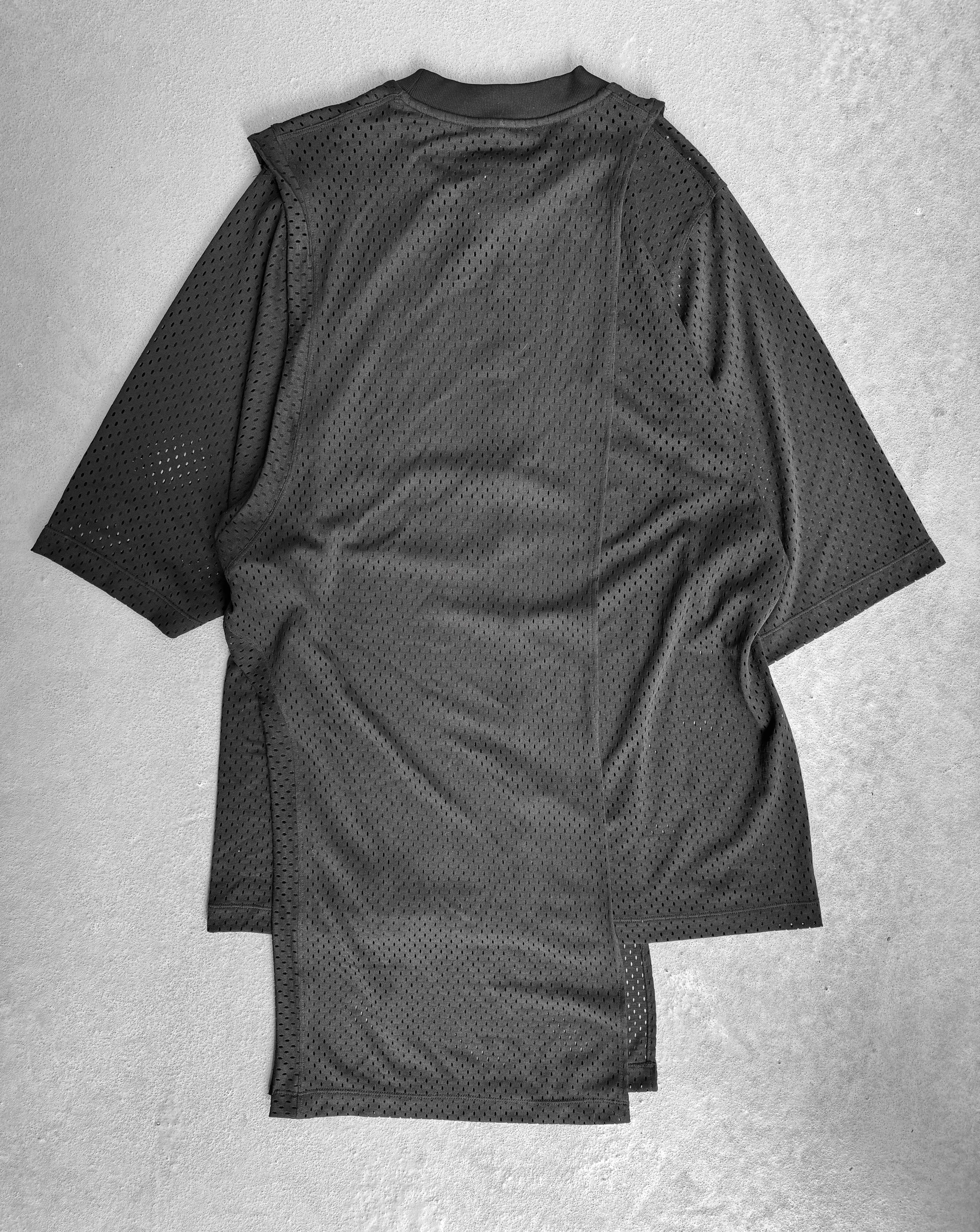 Rick Owens x Champion SS20 “TECUATL” Black Layered Mesh Toga T-shirt