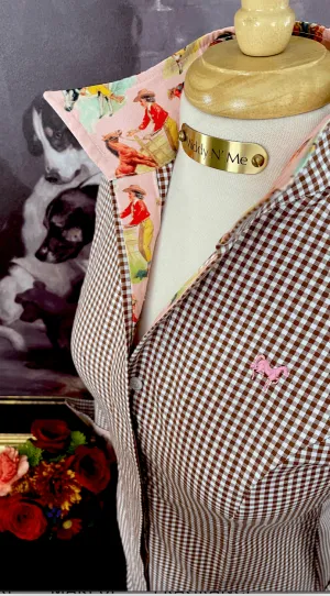 RIDE EM' COWGIRL SHIRT IN CHOCOLATE GINGHAM