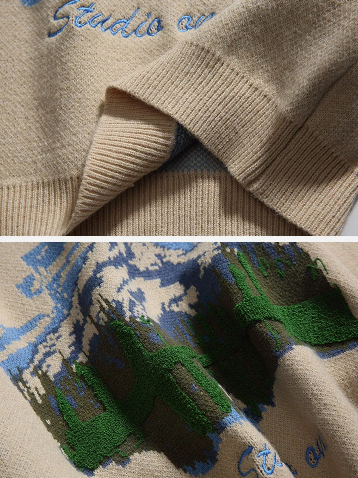 Rimiro - Oil Painting Mountain Sweater