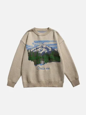 Rimiro - Oil Painting Mountain Sweater