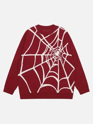 Rimiro - Spider Web Crewneck Sweater