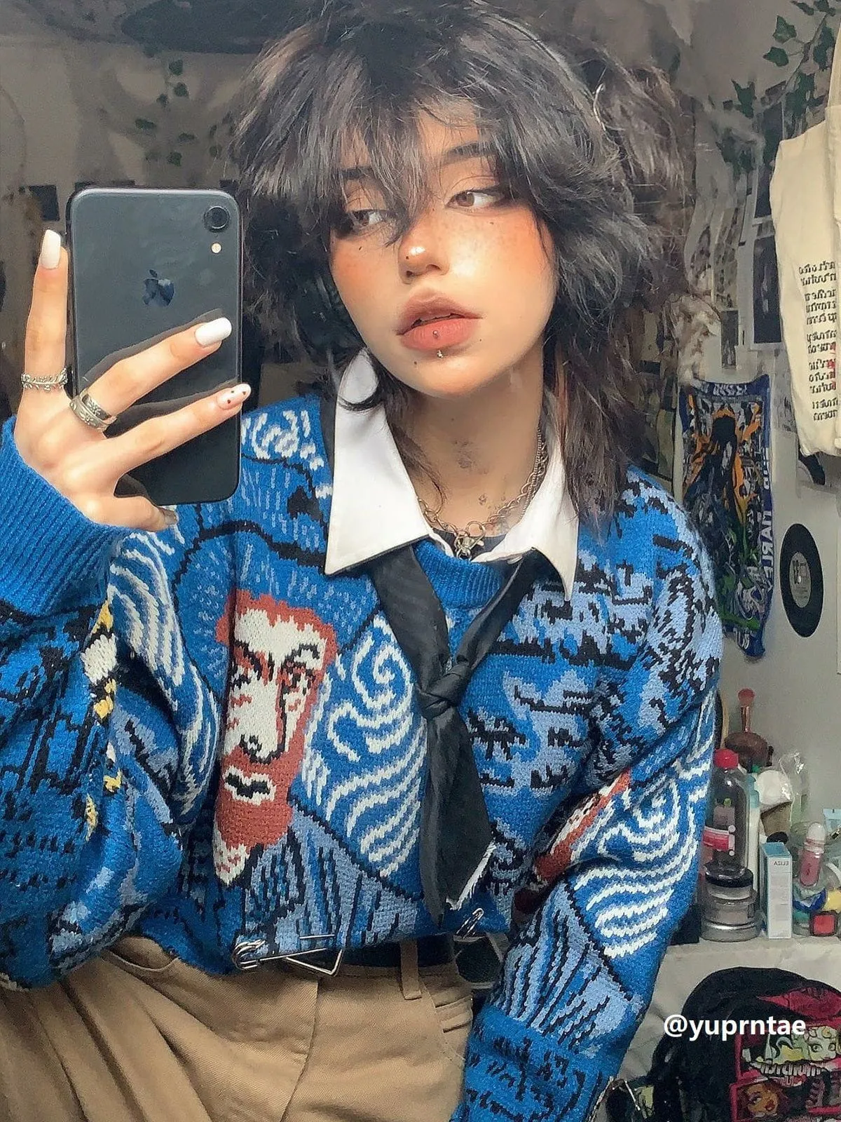 Rimiro - Van Gogh Oil Painting Knit Sweater