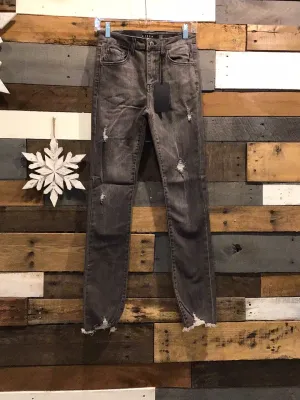 Risen Grey Straight Denim