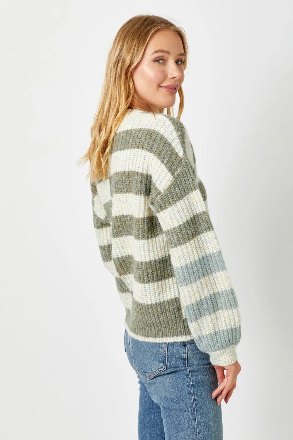 Round Neck Striped Sweater