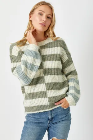 Round Neck Striped Sweater