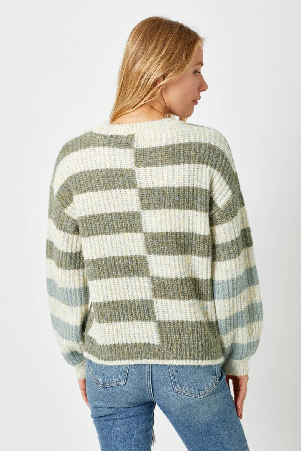 Round Neck Striped Sweater