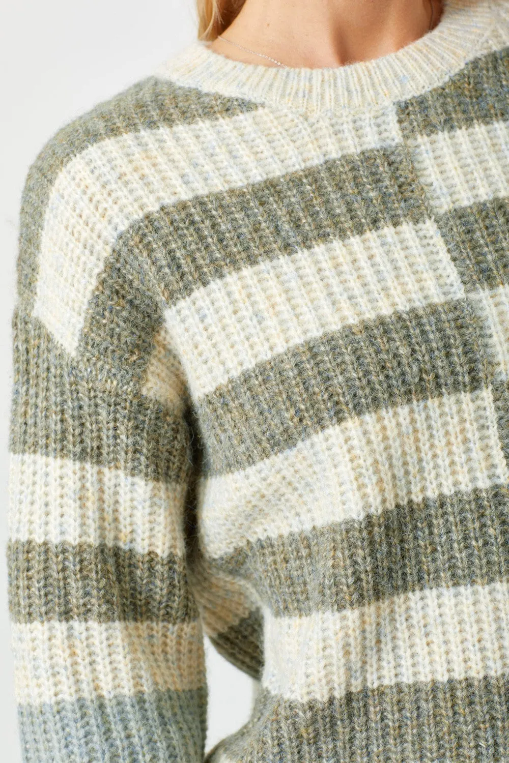 Round Neck Striped Sweater