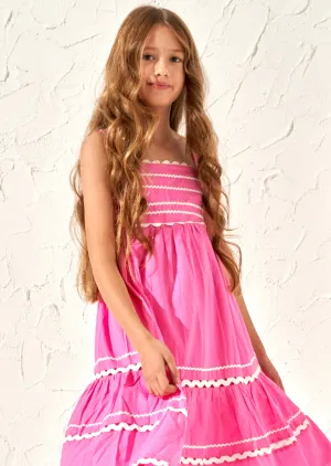 Roxie Pink Rik Rak Maxi Dress