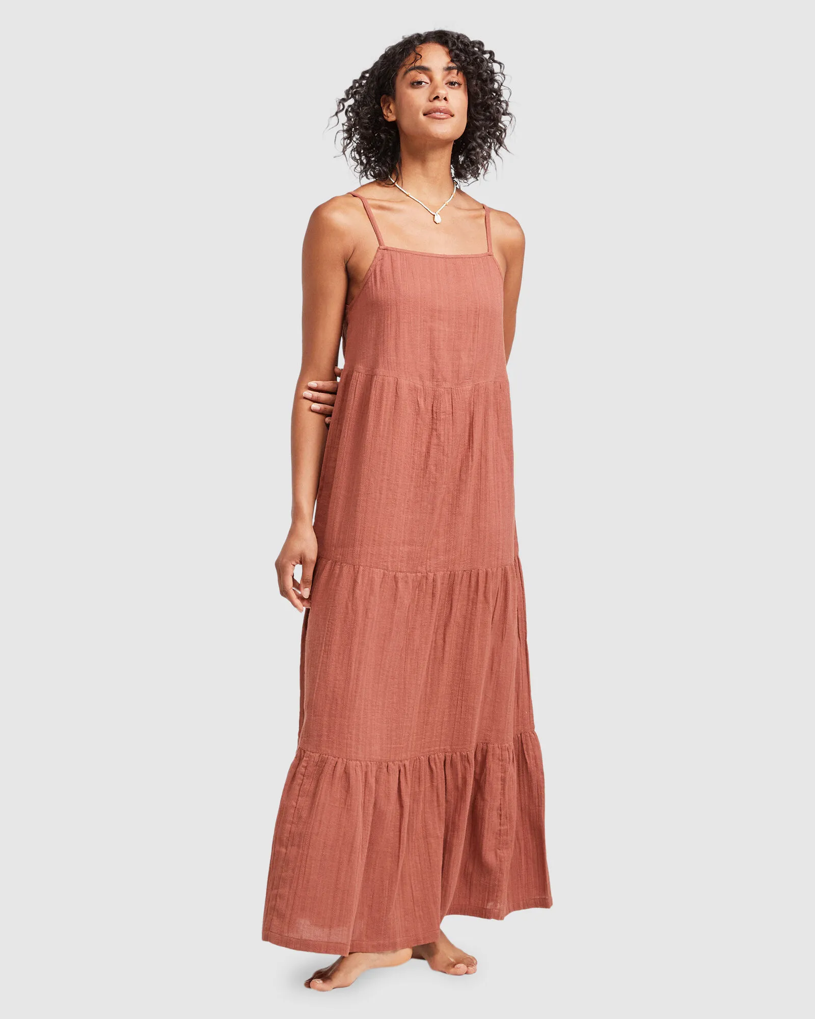 Roxy Floral Way Dress - Rustic Brown