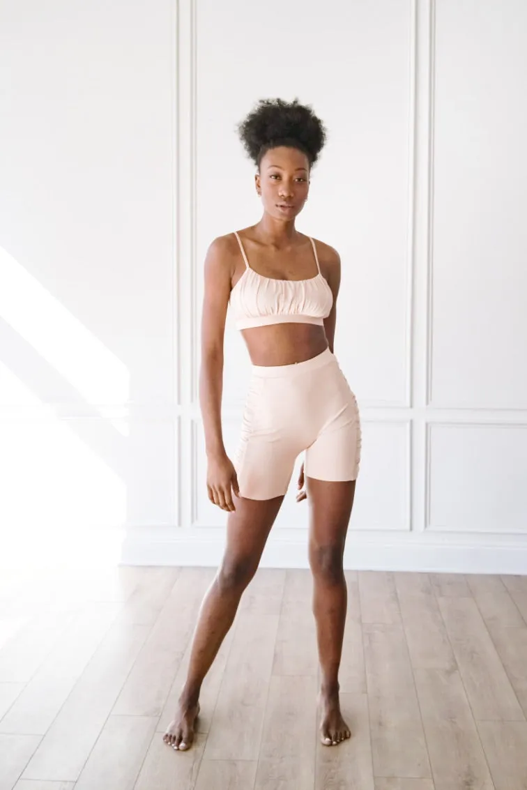 Ruched Top & Biker Shorts