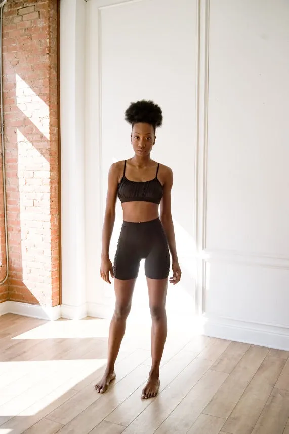 Ruched Top & Biker Shorts