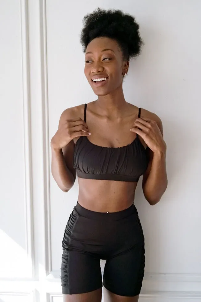 Ruched Top & Biker Shorts