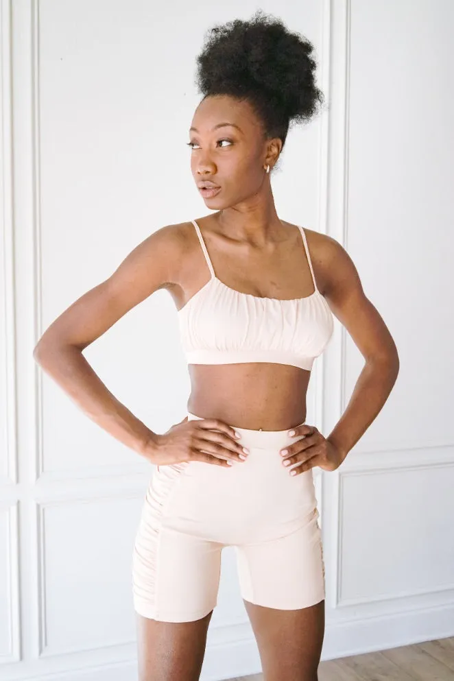 Ruched Top & Biker Shorts