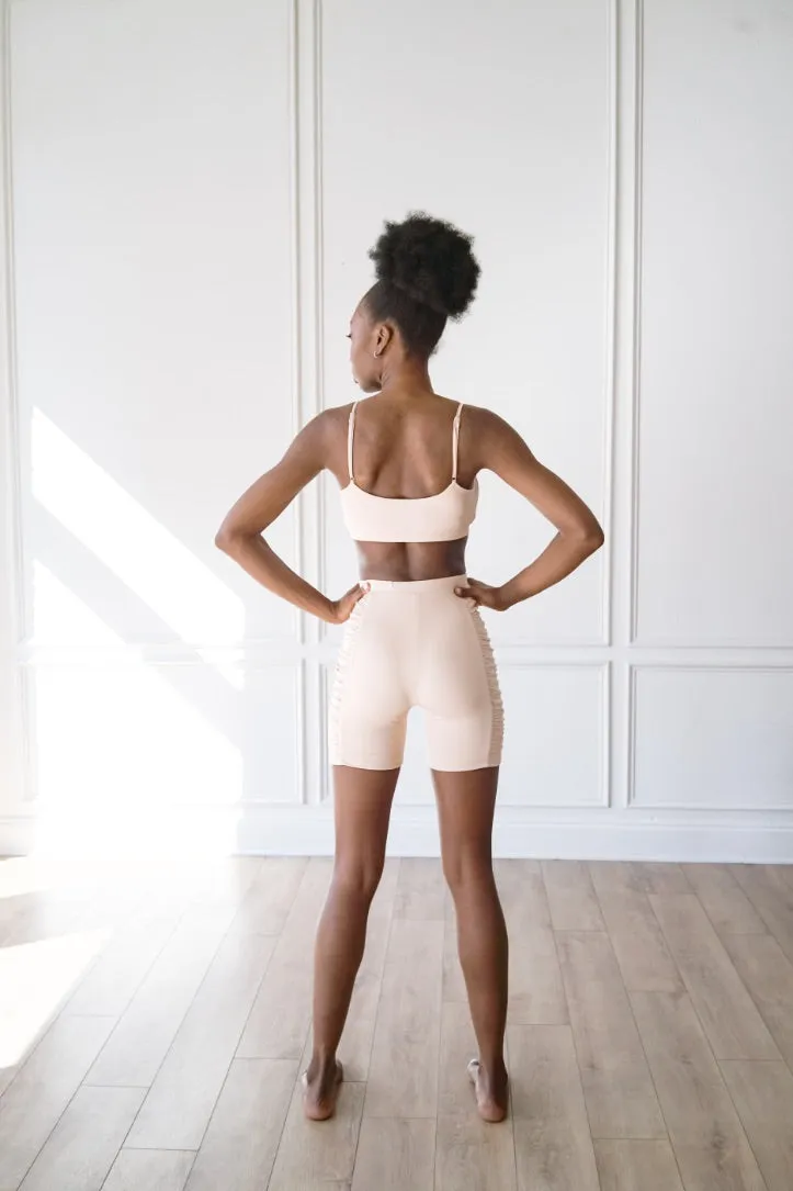Ruched Top & Biker Shorts