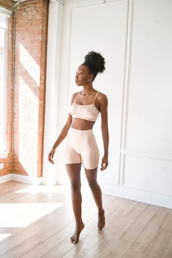 Ruched Top & Biker Shorts