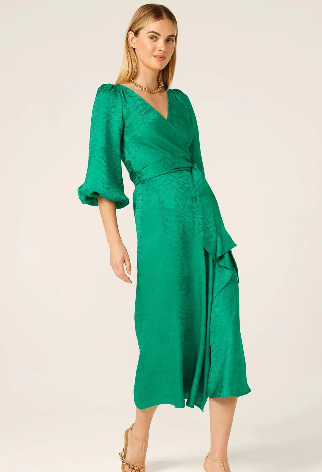 Sacha Drake - Chateau Dress - Emerald Jacquard