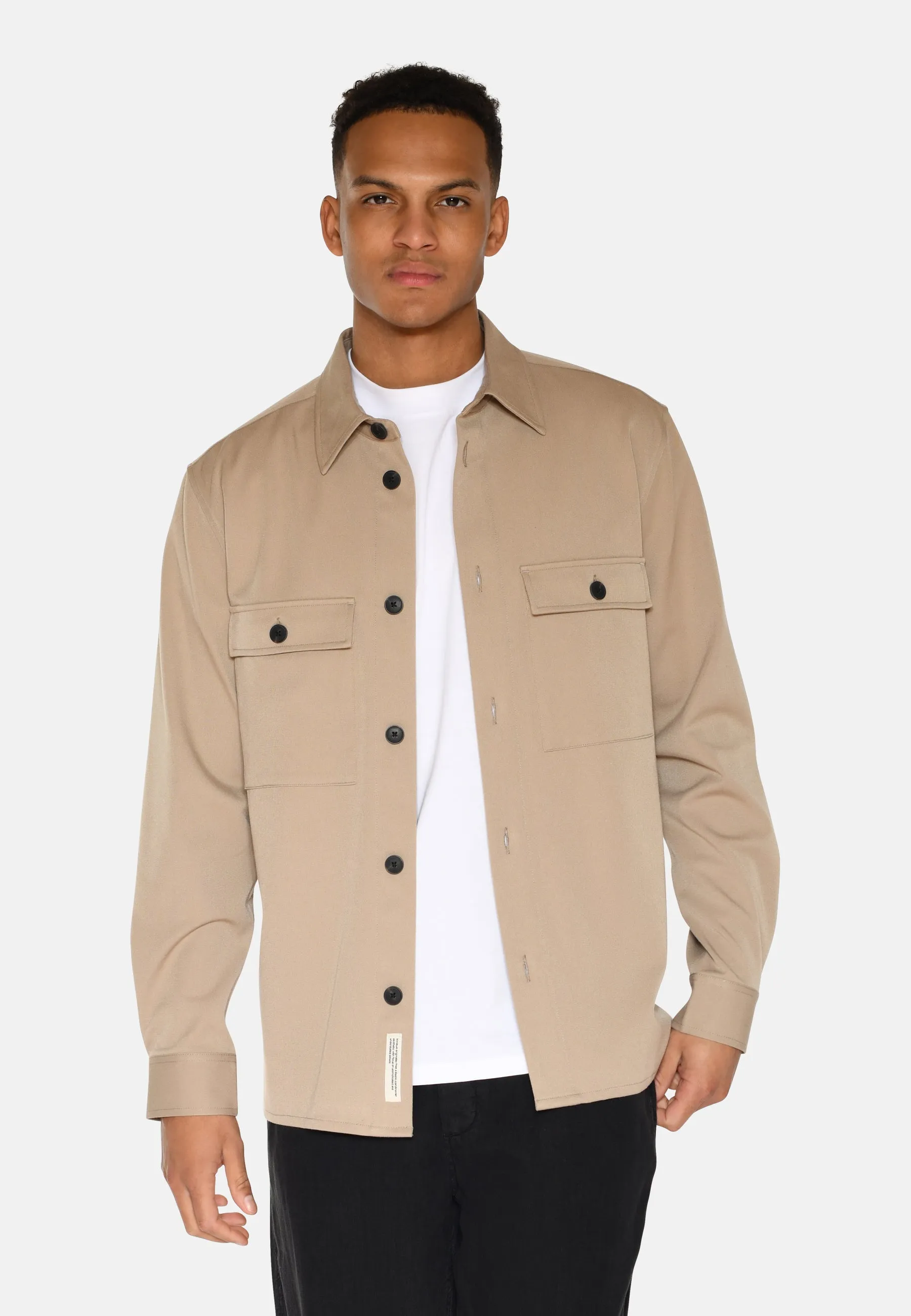 Santon overshirt 3808 - Chinchilla