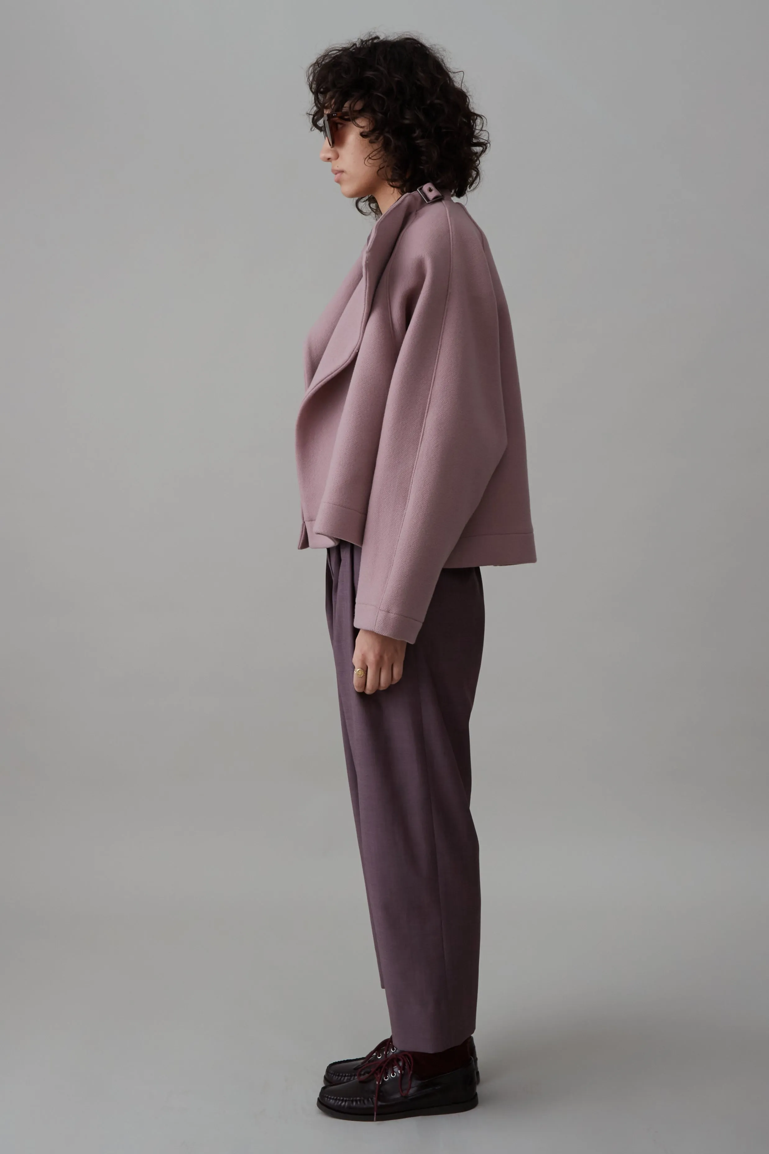 SAVANNAH JACKET | MAUVE TWILL MELTON WOOL