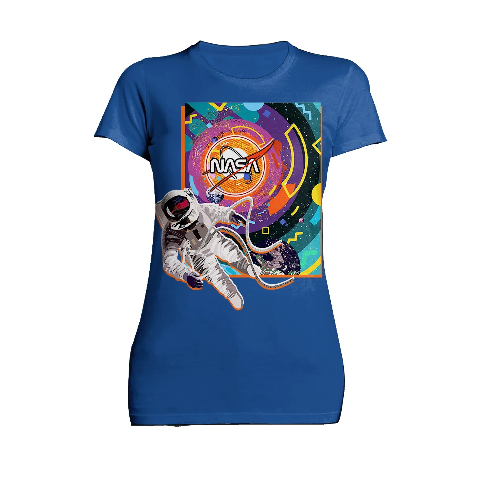 Science Space NASA Astronaut Memphis Art Retro 80s Nerd Geek Official Women's T-shirt