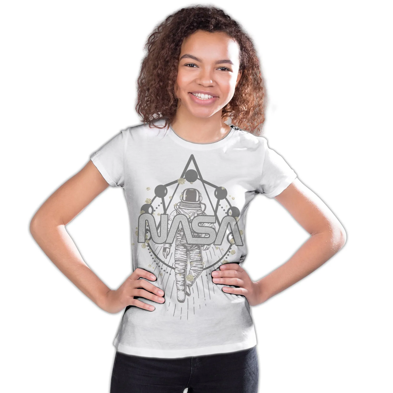 Science Space NASA Astronaut Sacred Geometry Nerd Geek Chic Official Youth T-shirt