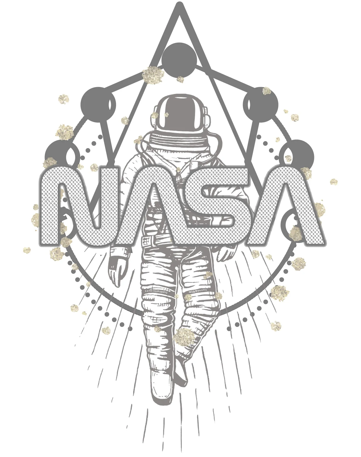 Science Space NASA Astronaut Sacred Geometry Nerd Geek Chic Official Youth T-shirt