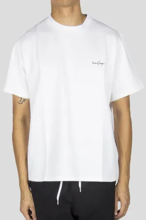 SECOND LAYER STRUCTURED JERSEY CROPPED T-SHIRT WHITE