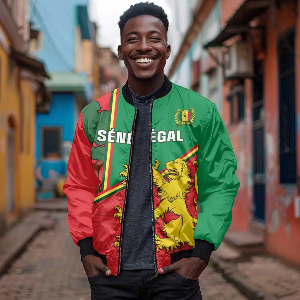 Senegal Football Bomber Jacket 2024 Go Champions Lions De La Teranga LT14
