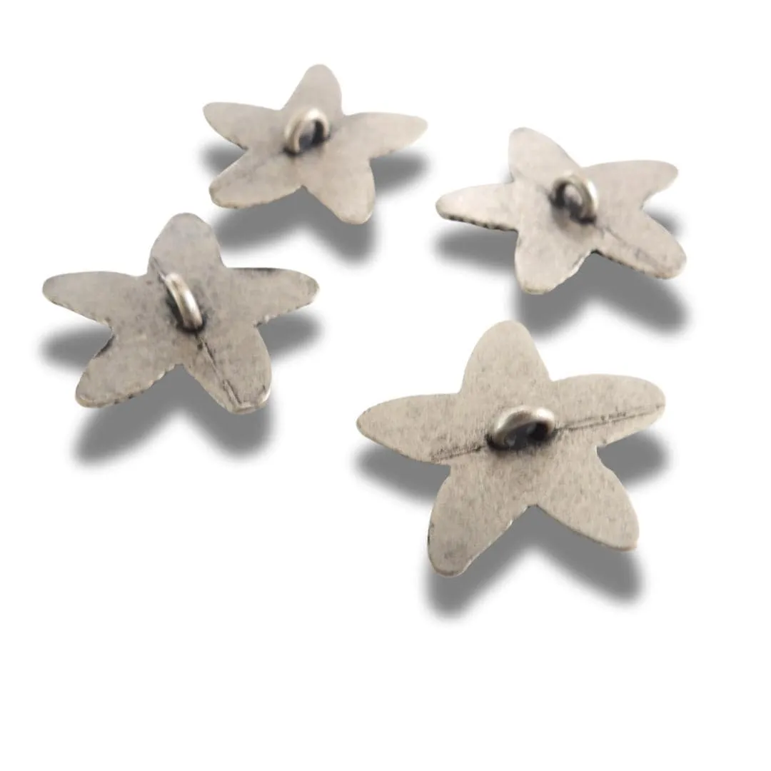 Set of 4 starfish-shaped buttons