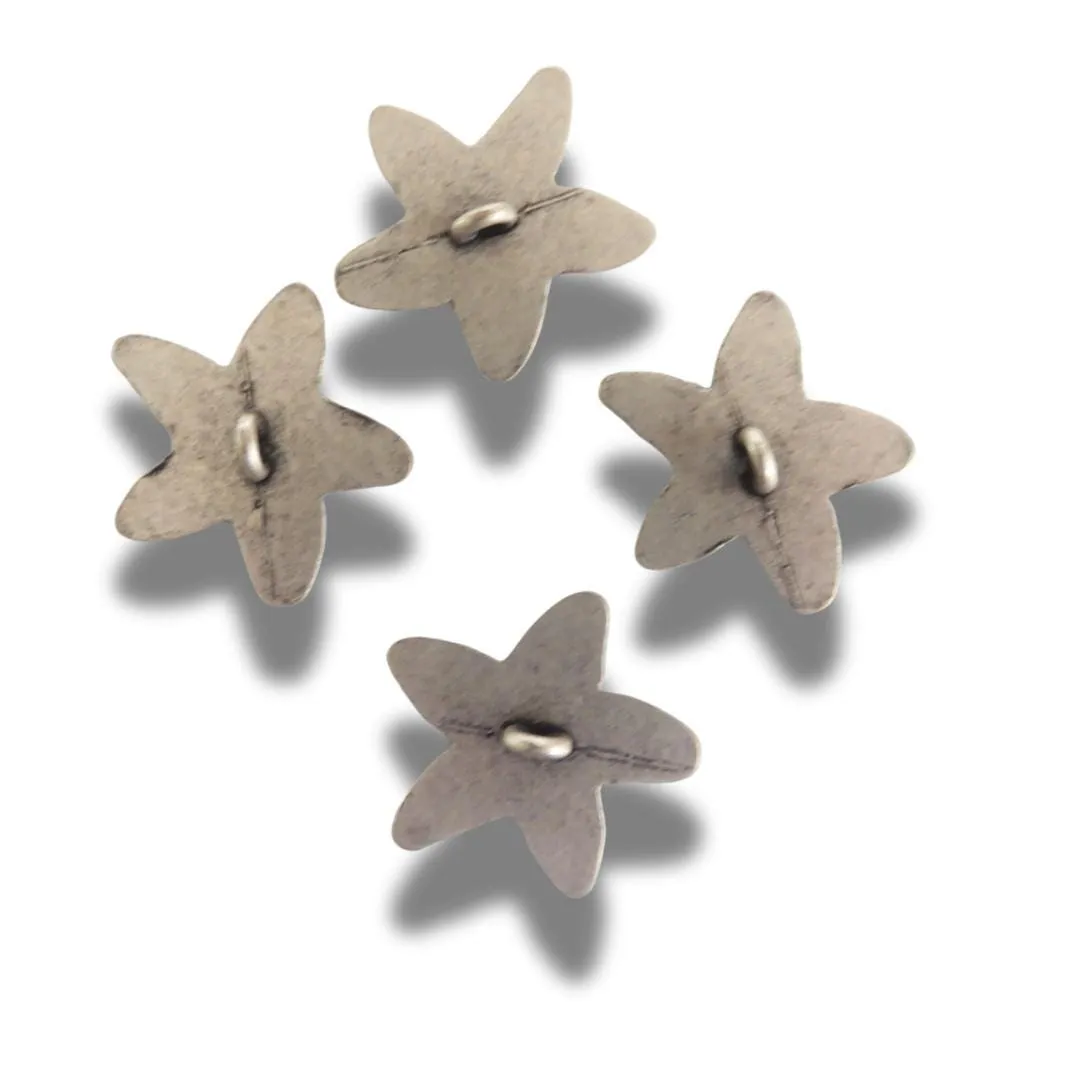 Set of 4 starfish-shaped buttons