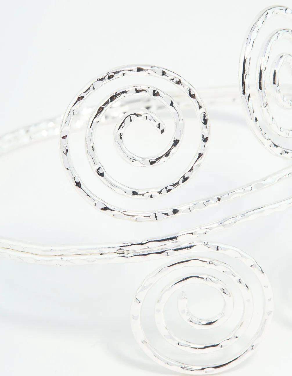 Silver Double Swirl Arm Cuff