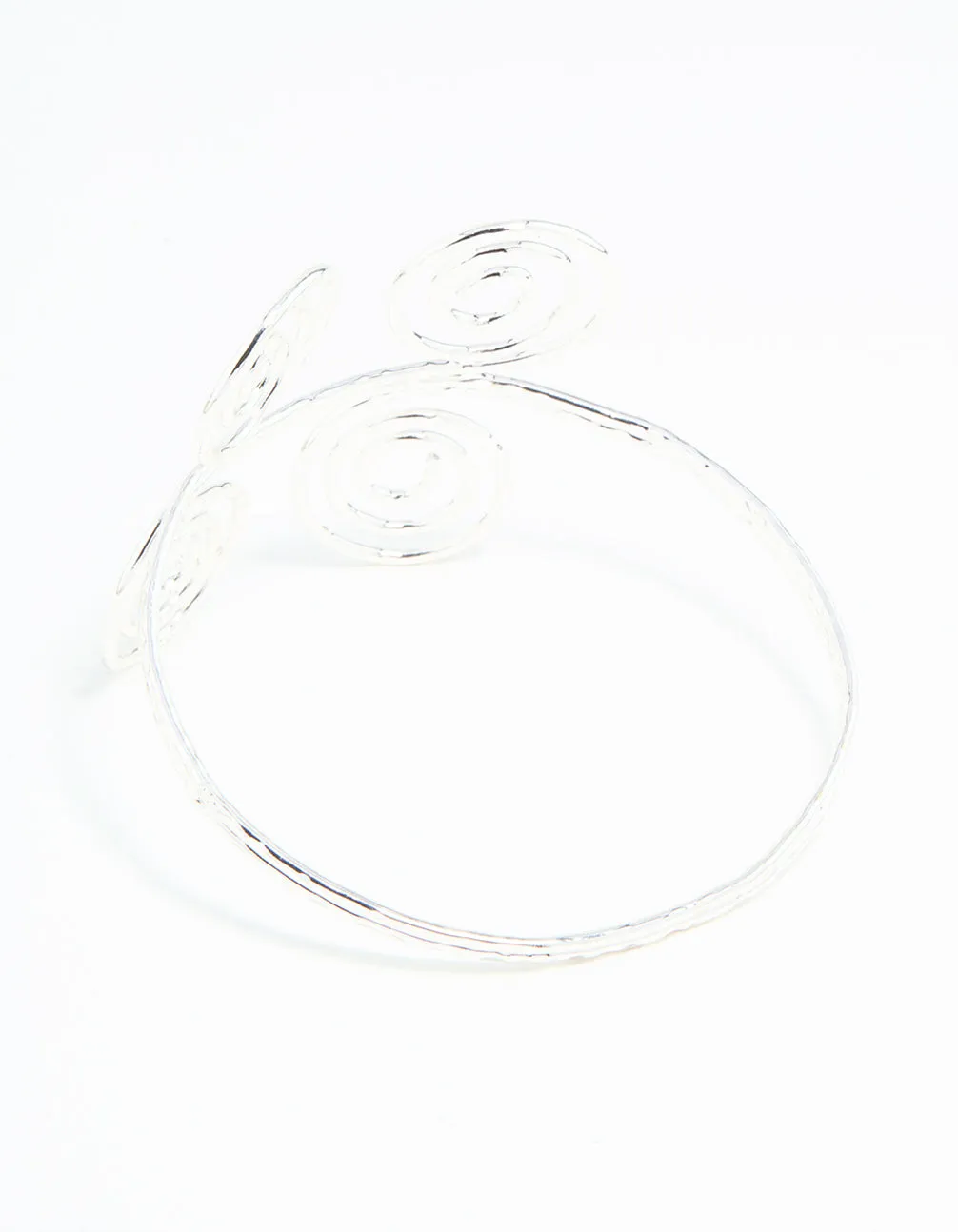 Silver Double Swirl Arm Cuff