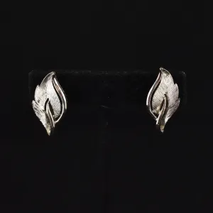 Single Textured Leaf Earrings