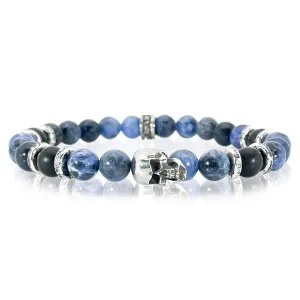 Sinister Skull Beaded Bracelet Sodalite